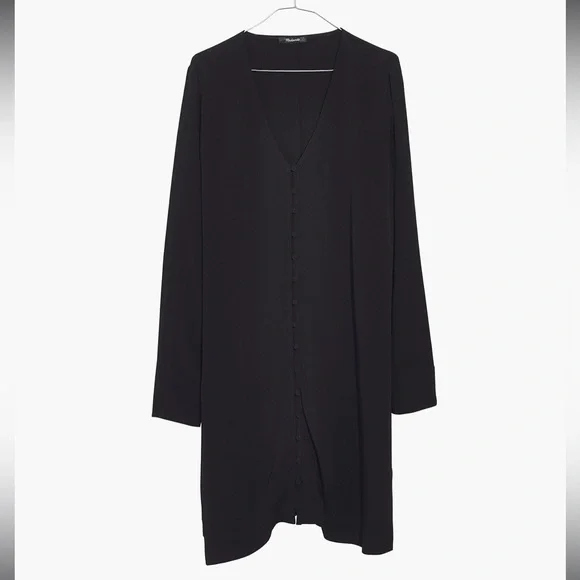 Madewell Heather long sleeve black button-front dress, NWT, size xxs - Picture 5 of 15